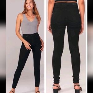 Abercrombie and Fitch The Jean Legging High Rise Size 28 6 Black